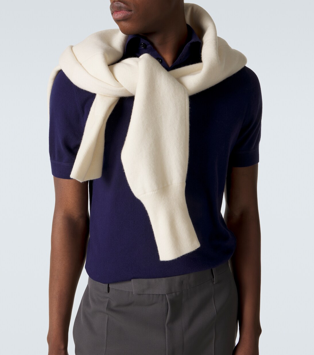 Polohemd aus Baumwolle, Seide und Kaschmir | Allude