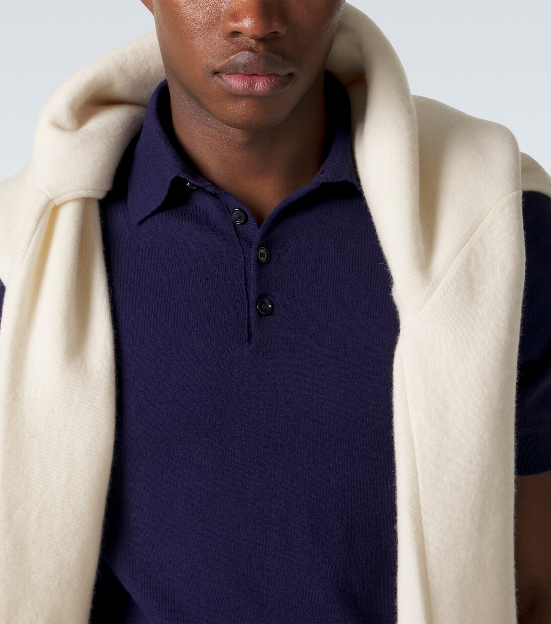 Polohemd aus Baumwolle, Seide und Kaschmir | Allude