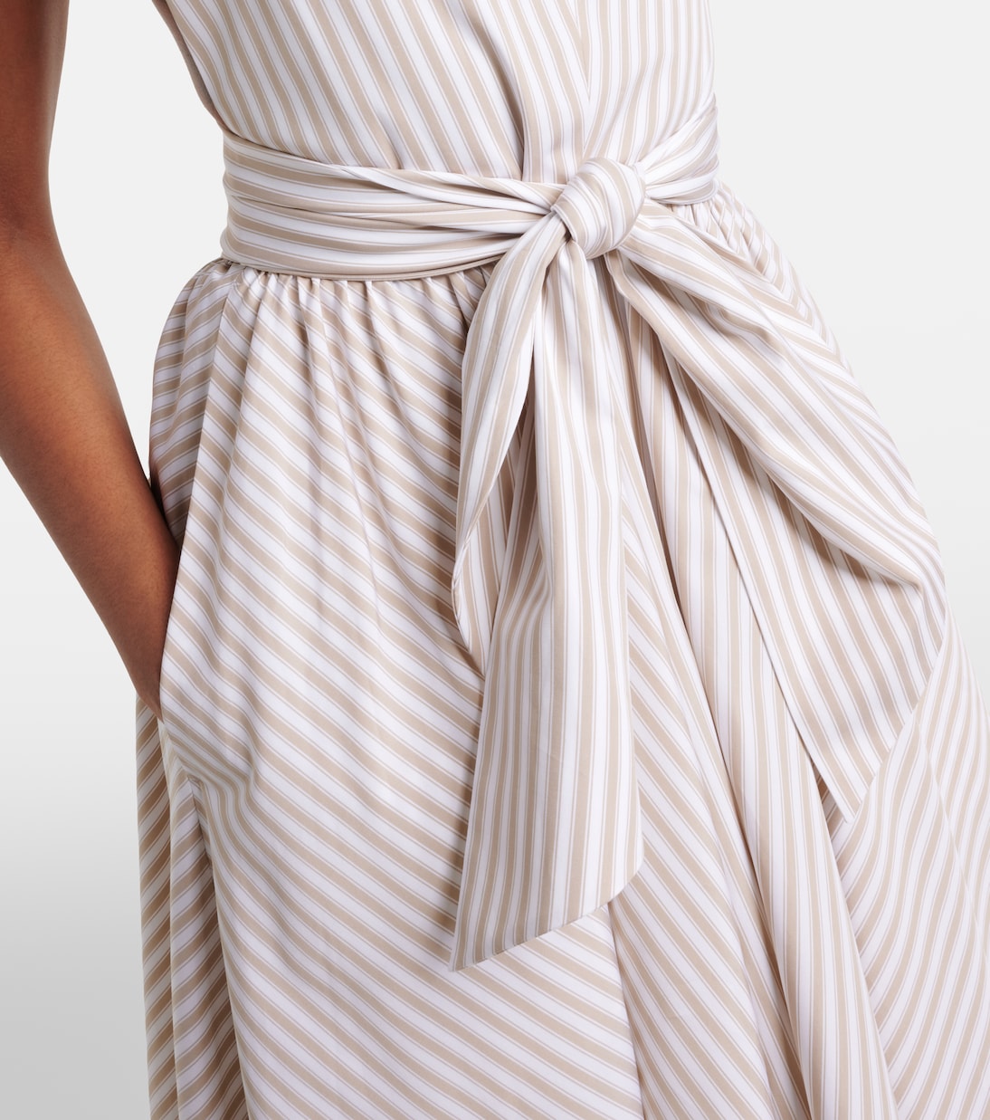 Robe midi rayée en coton | Patou