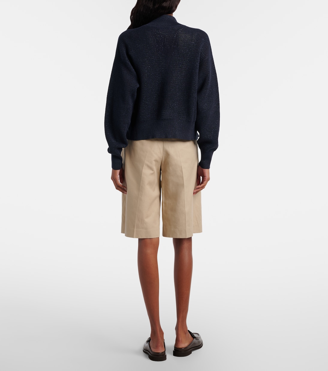 Shorts aus Baumwolle und Leinen | Brunello Cucinelli