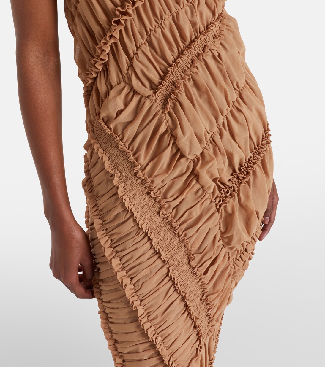 Ruched ruffled cotton maxi dress | Magda Butrym