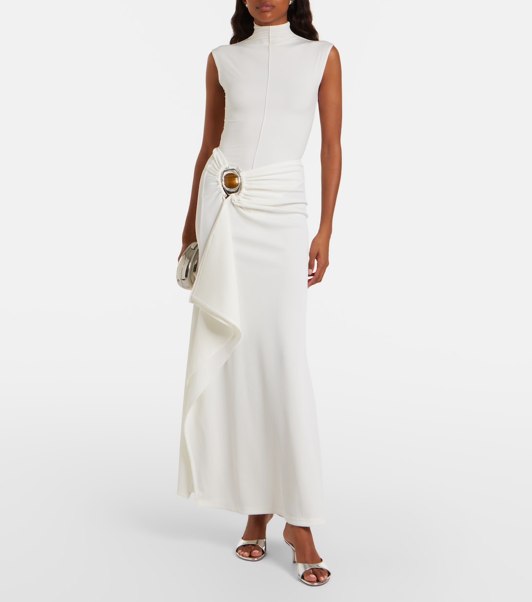 Verzierter Maxirock Occhio aus Jersey | Christopher Esber