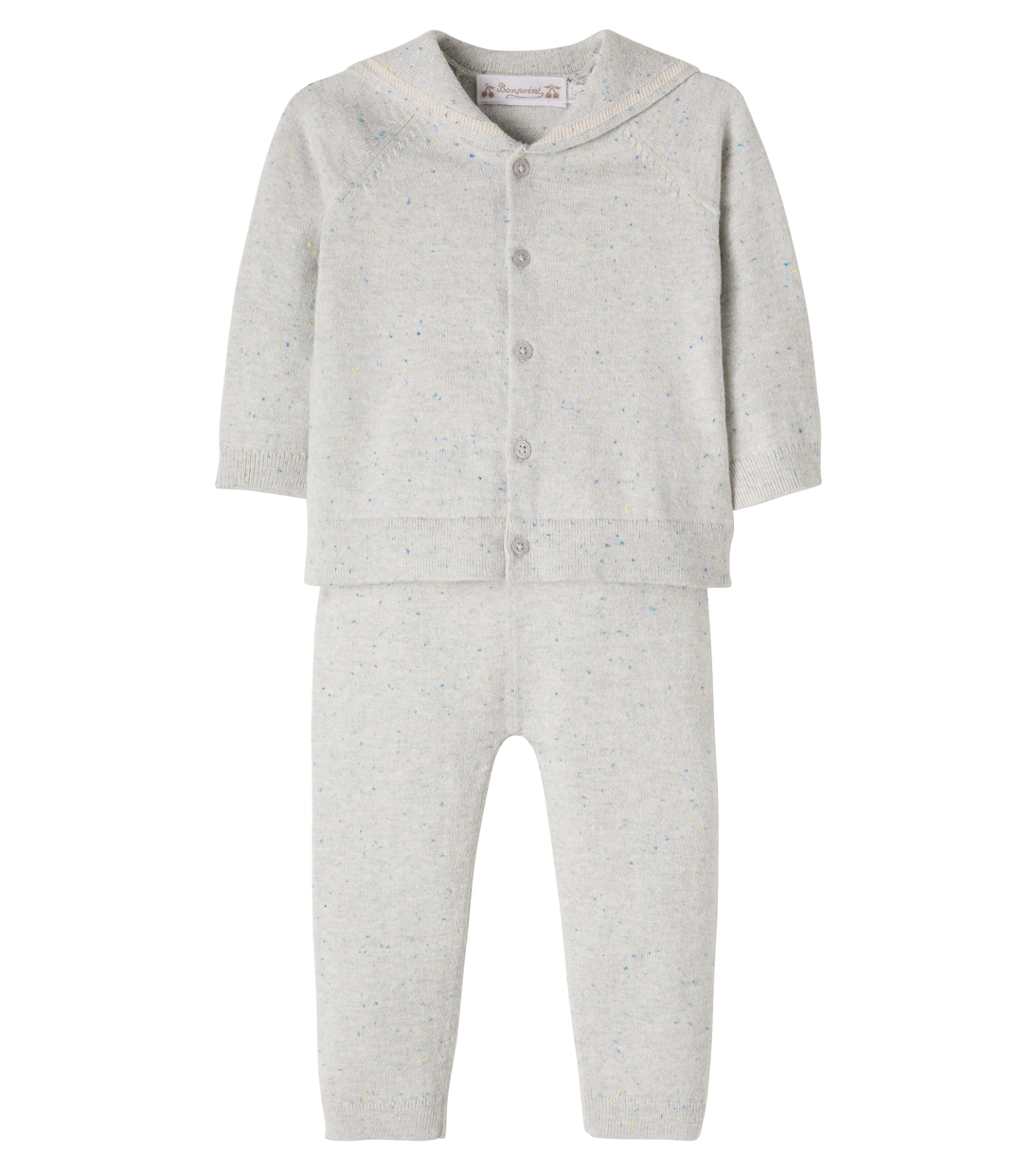Baby Laslo cotton cardigan and pants set | Bonpoint
