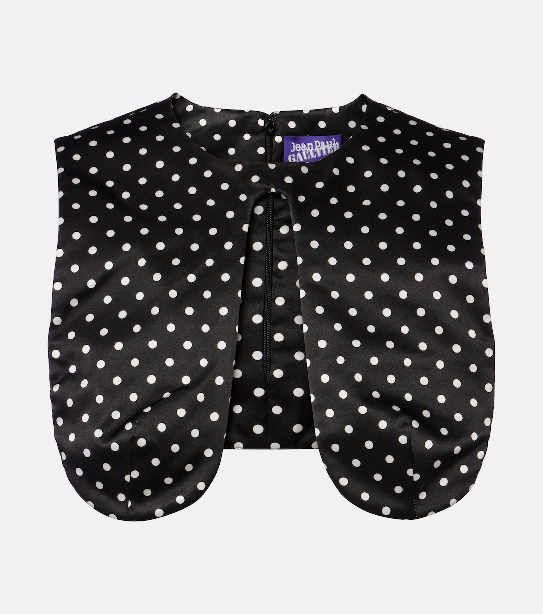 Polka-dot silk crop top | Jean Paul Gaultier
