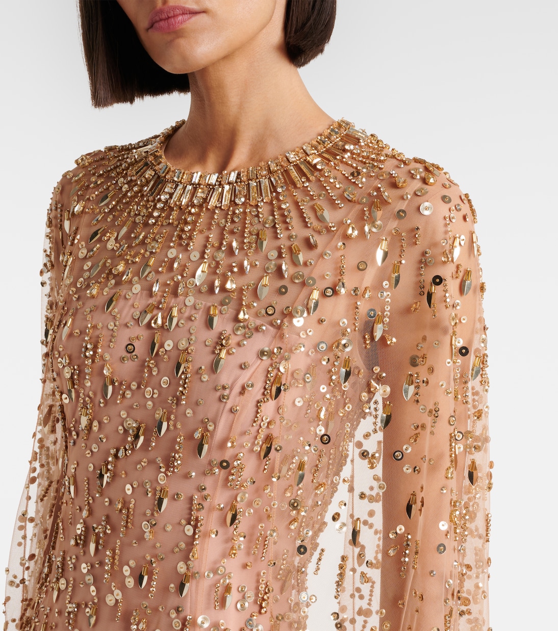 Hestia embellished caped gown | Jenny Packham