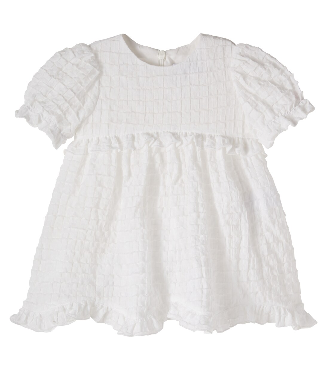 Baby checked ruffled cotton dress | Il Gufo
