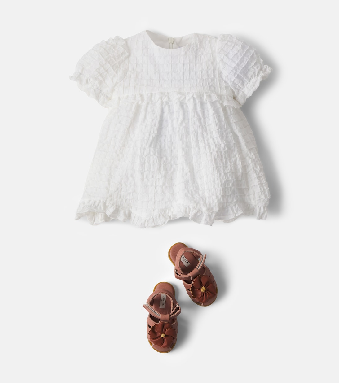 Baby checked ruffled cotton dress | Il Gufo