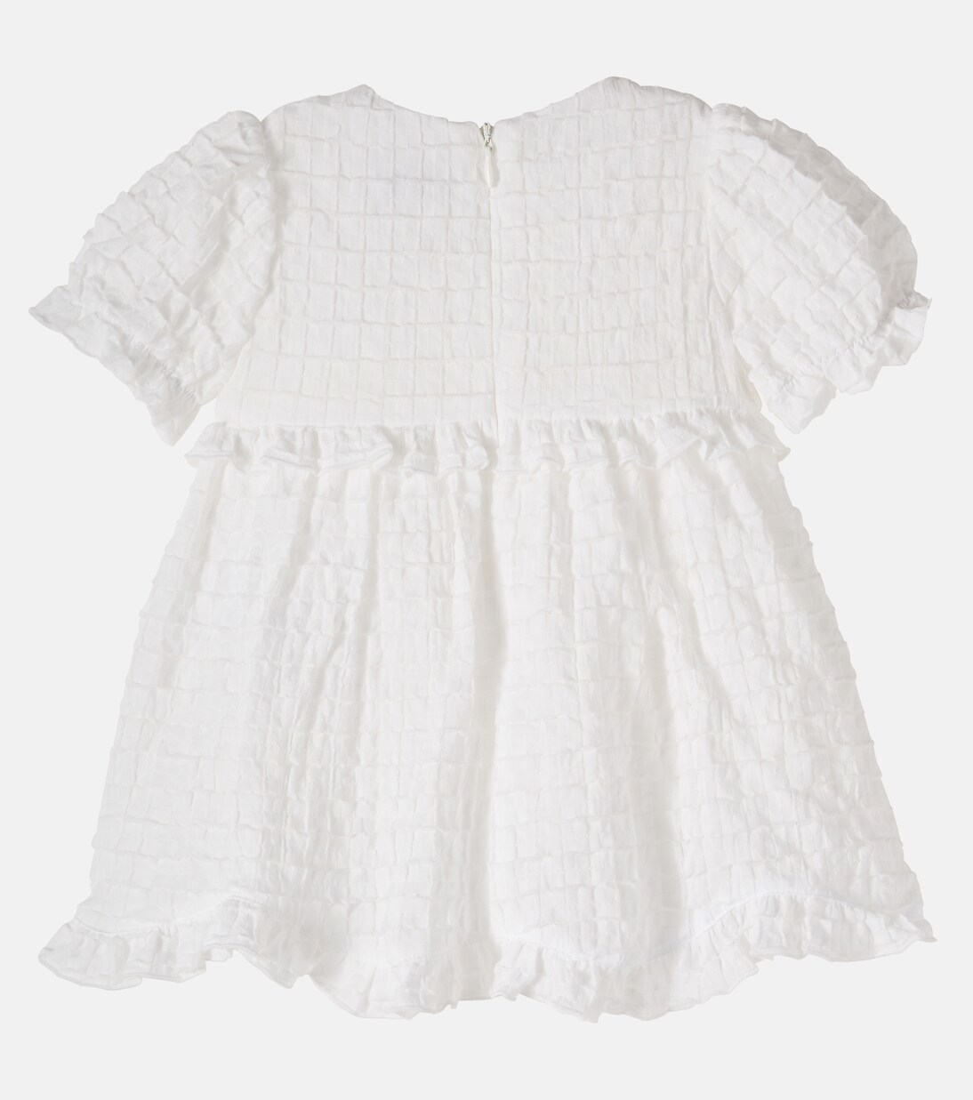 Baby checked ruffled cotton dress | Il Gufo