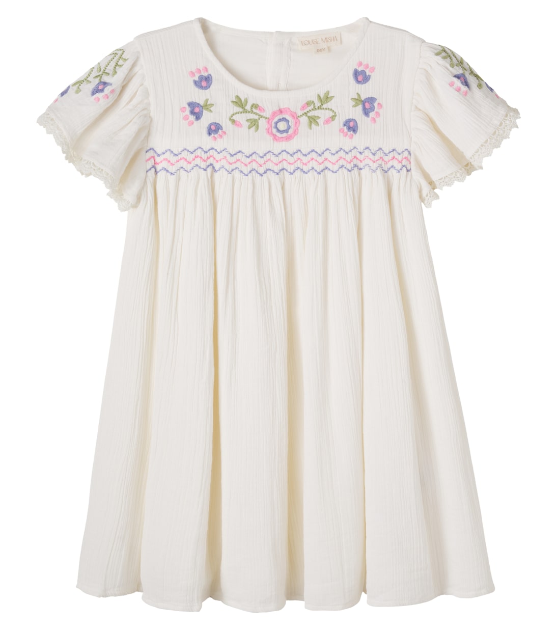 Ana embroidered cotton muslin dress | Louise Misha