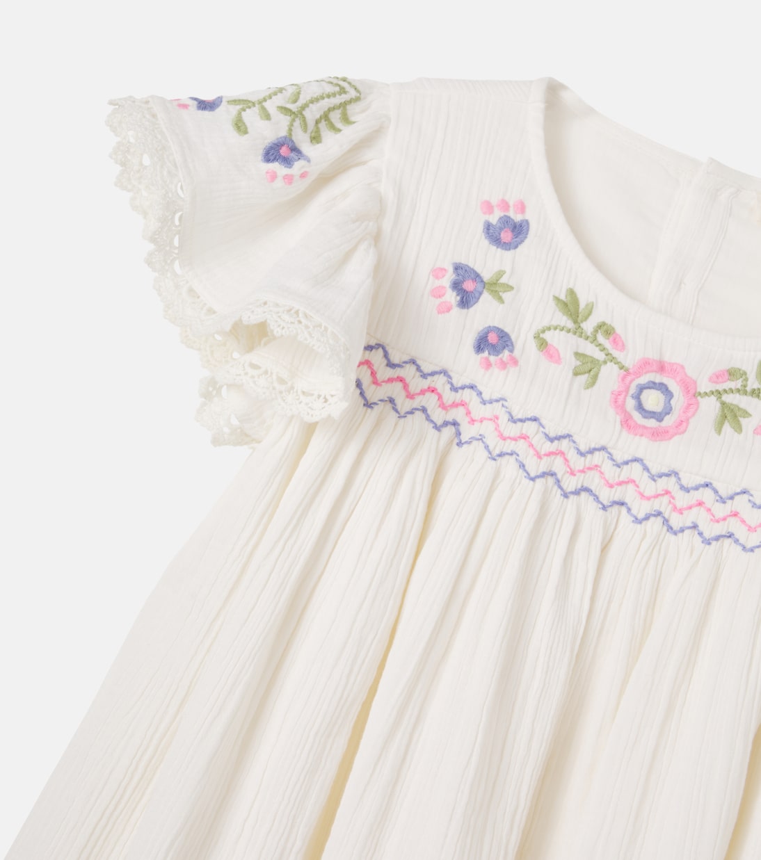 Ana embroidered cotton muslin dress | Louise Misha