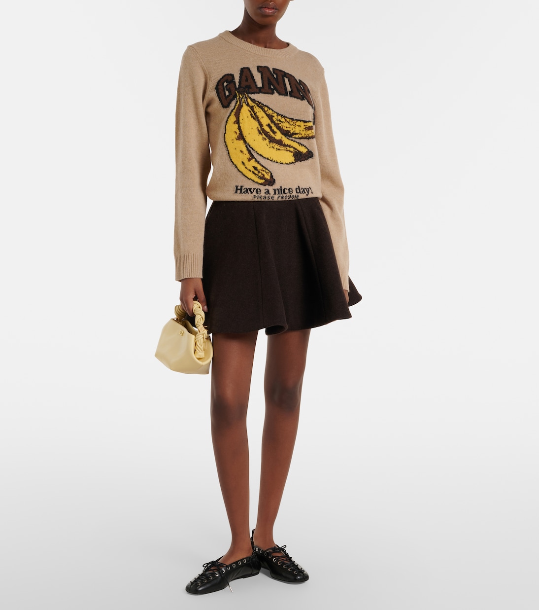 Borsa Bou Mini con logo | Ganni