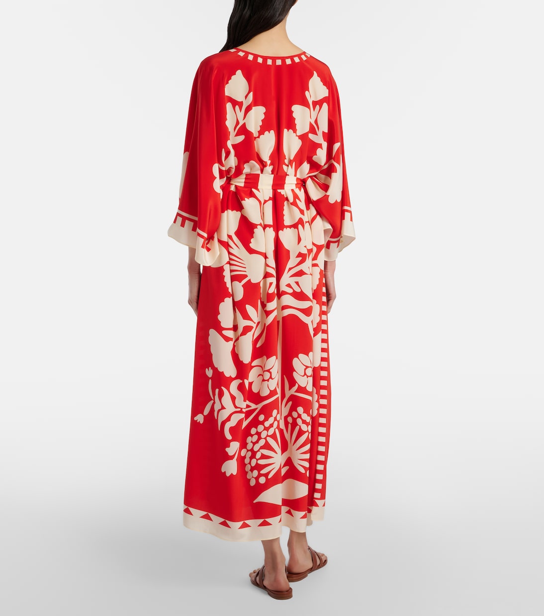 Holi belted printed silk kaftan | Eres