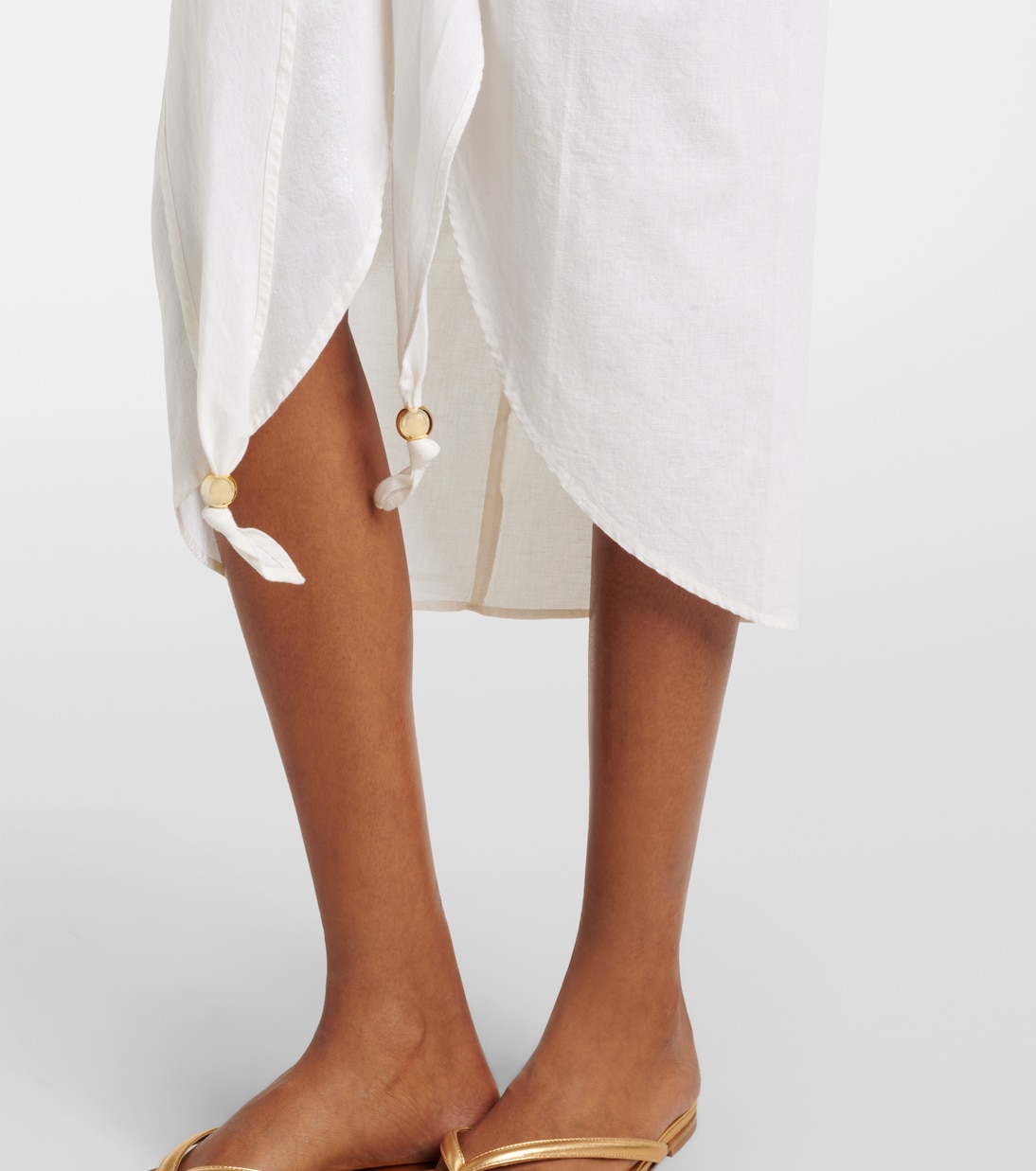 Winnie cotton and linen beach cover-up | Melissa Odabash