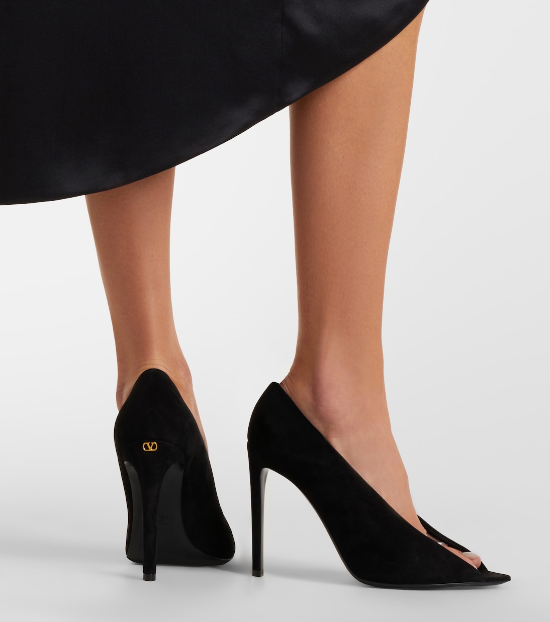 Peeptoe-Pumps Révélé aus Veloursleder | Valentino Garavani