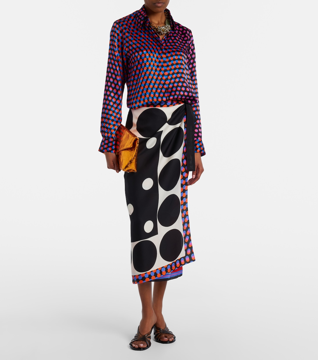 Mules compensées en cuir vieilli | Dries Van Noten