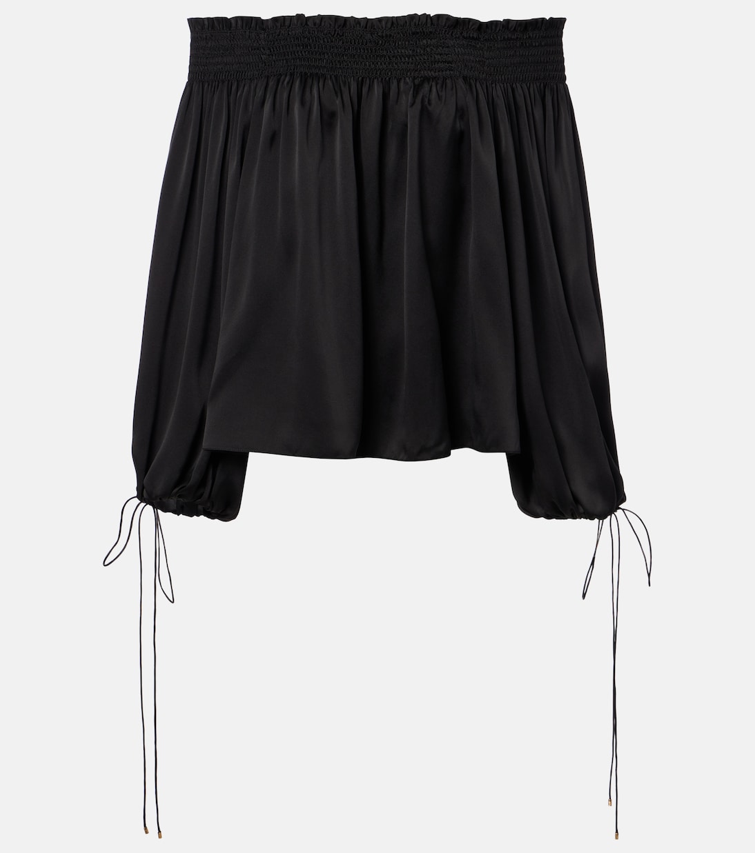 Off-shoulder silk satin top | Chloé