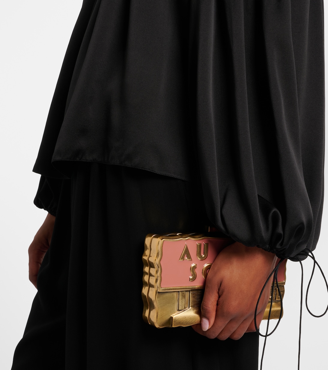 Off-shoulder silk satin top | Chloé