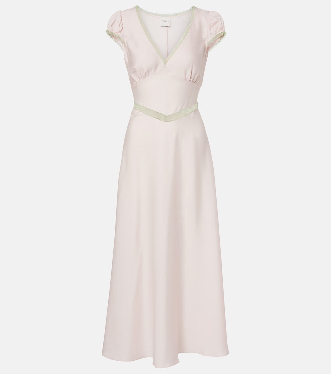 Vestido midi Perla con encaje | Posse