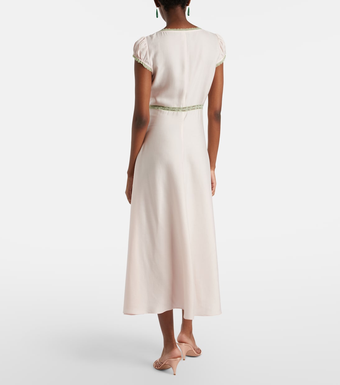 Vestido midi Perla con encaje | Posse