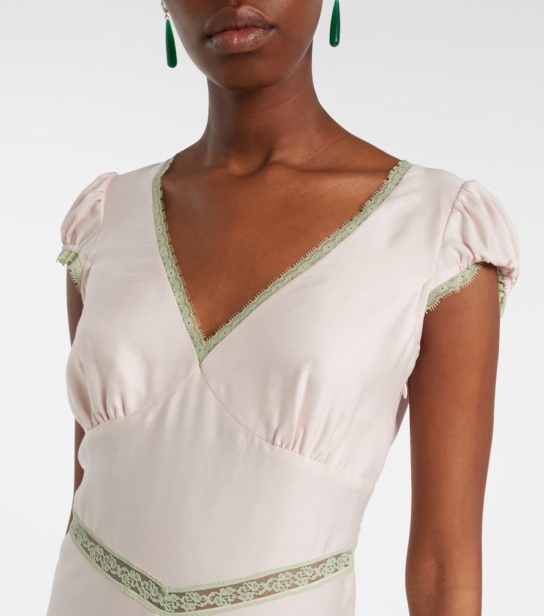 Vestido midi Perla con encaje | Posse