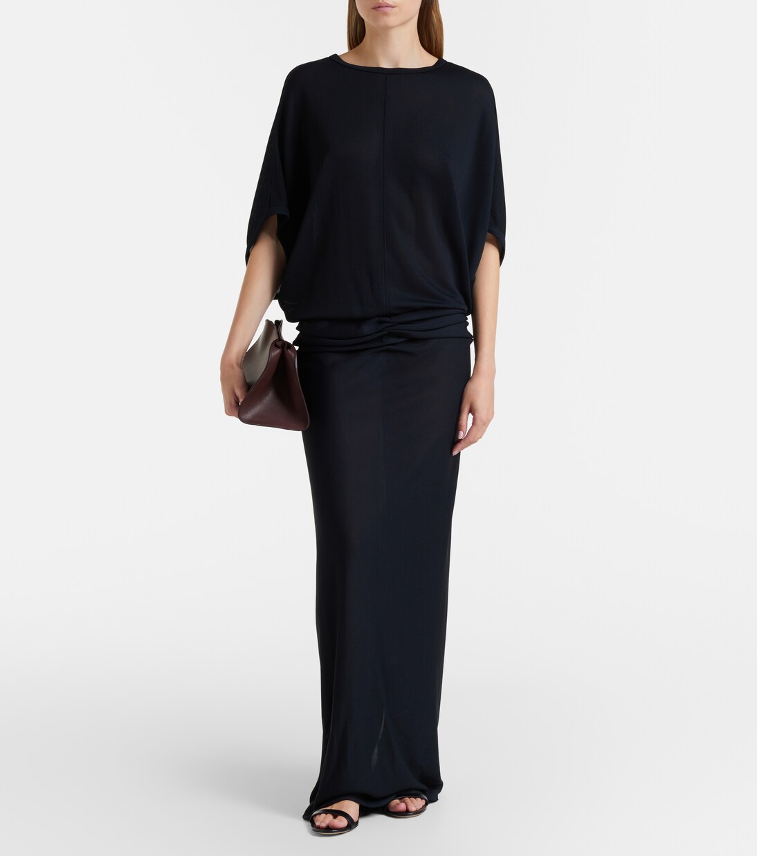 Peggy Medium leather clutch | The Row