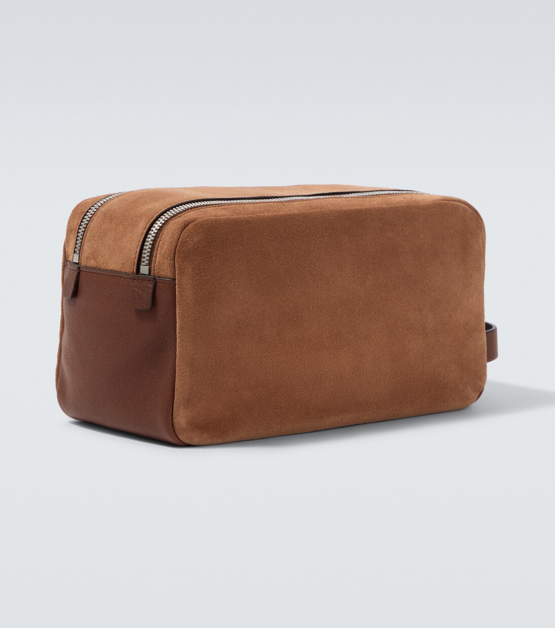 레더 트리밍 스웨이드 트래블 파우치 | Brunello Cucinelli