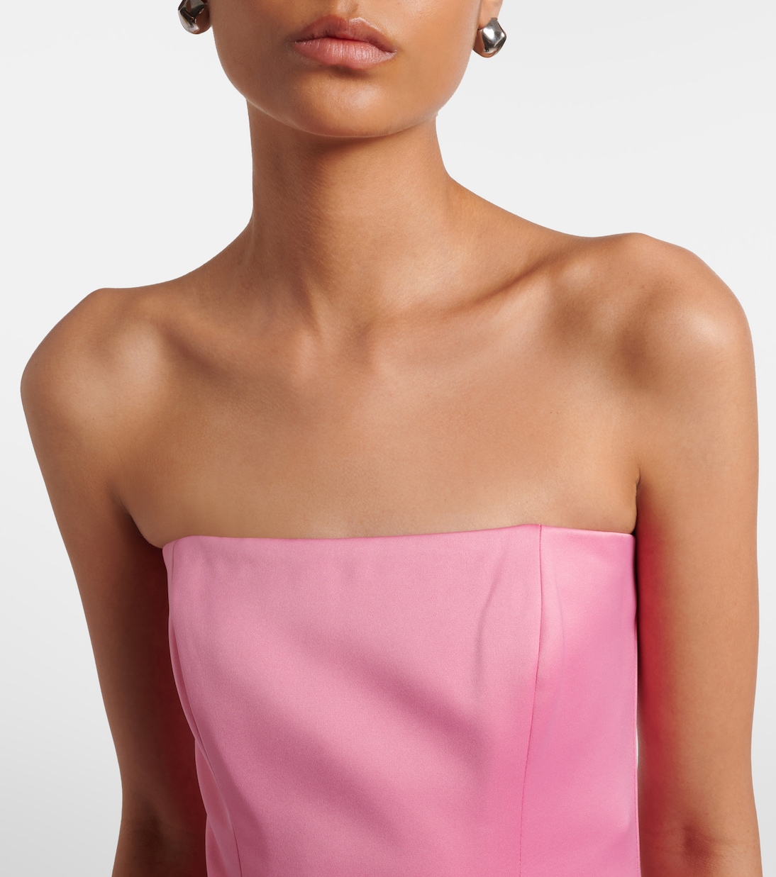 Rayna floral-appliqué bustier gown | Leo Lin