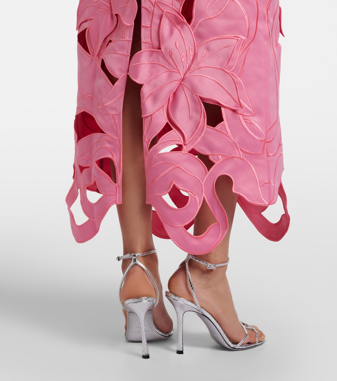 Rayna floral-appliqué bustier gown | Leo Lin