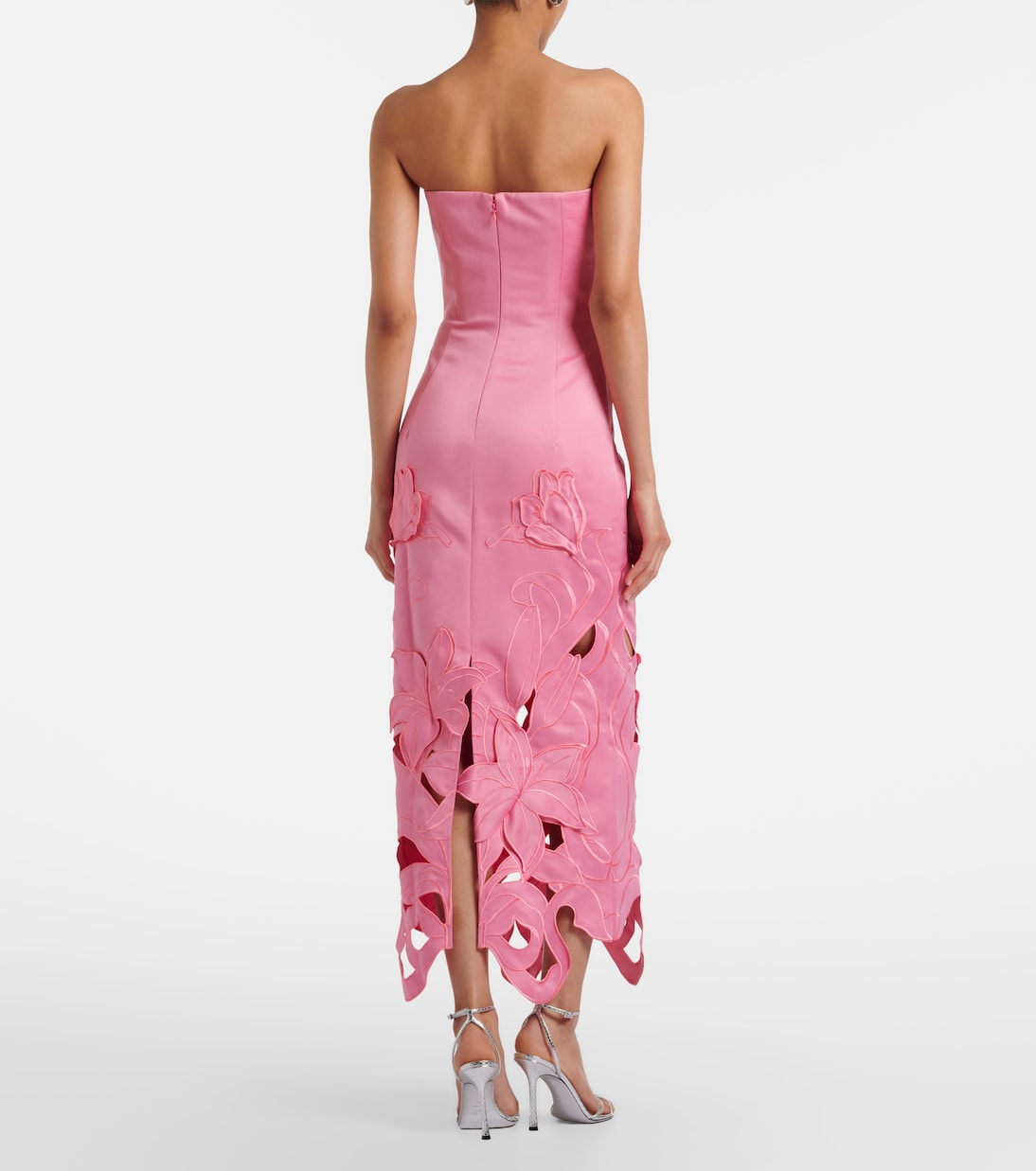 Rayna floral-appliqué bustier gown | Leo Lin