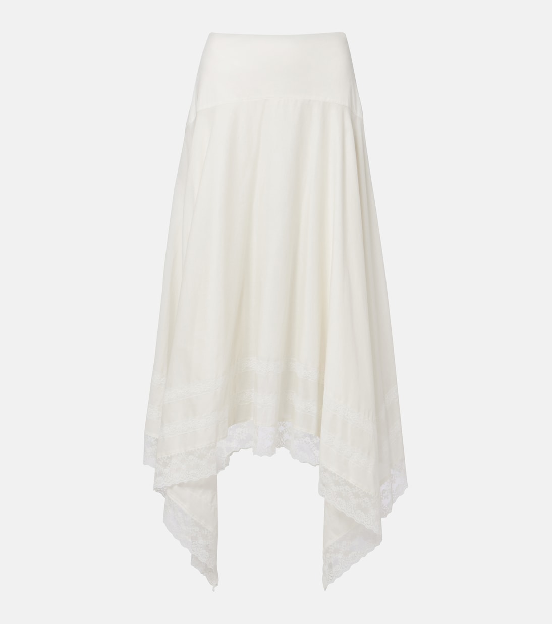 Gonna midi Ainsley in cotone con pizzo | Staud