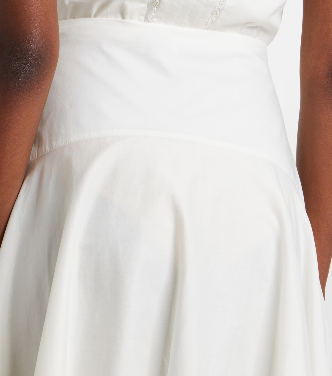 Gonna midi Ainsley in cotone con pizzo | Staud