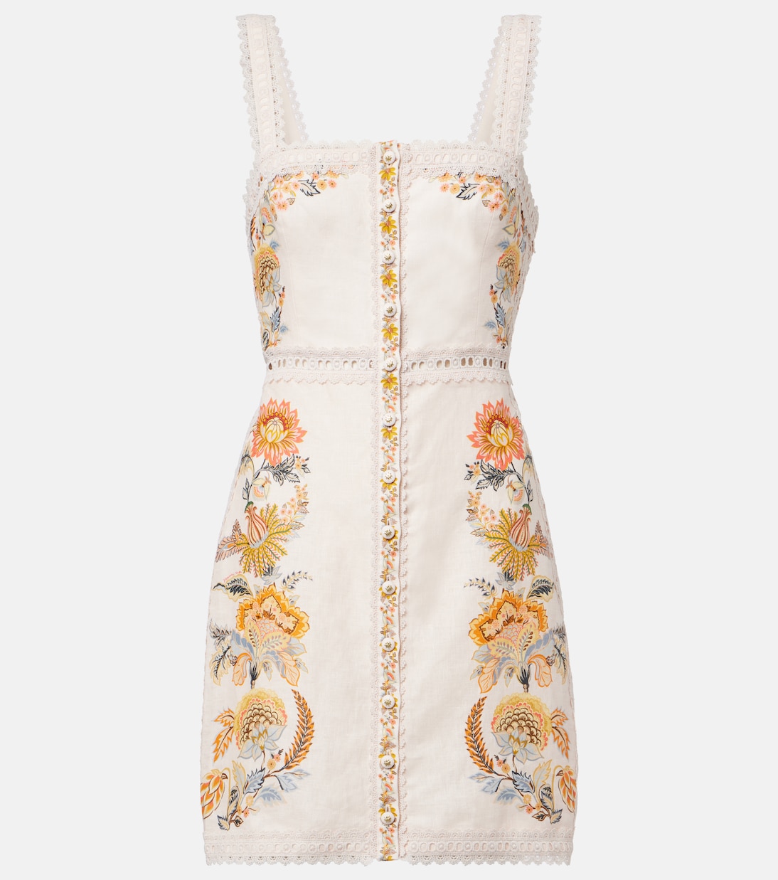 Robe Ligia en lin à fleurs | Farm Rio