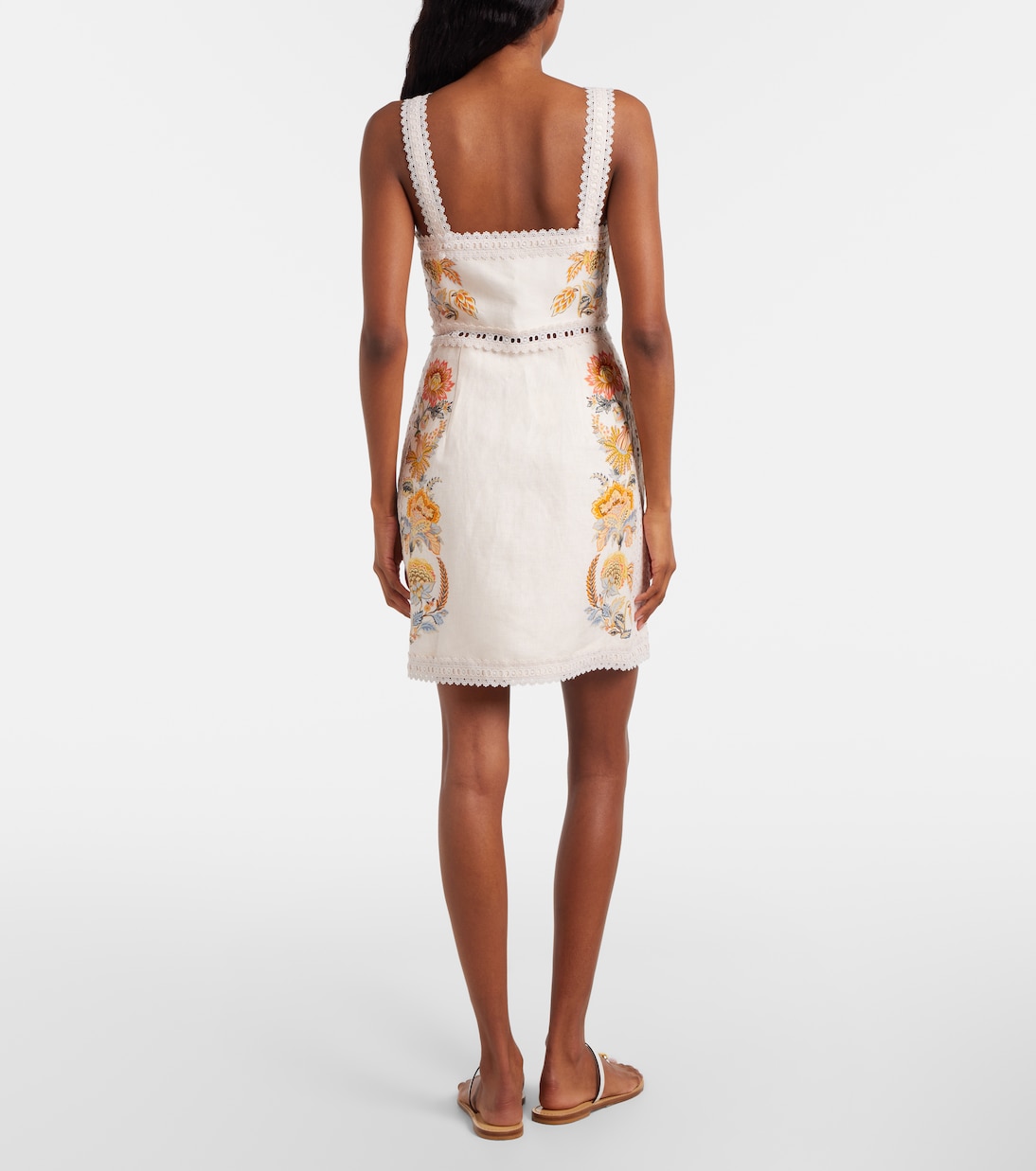 Robe Ligia en lin à fleurs | Farm Rio