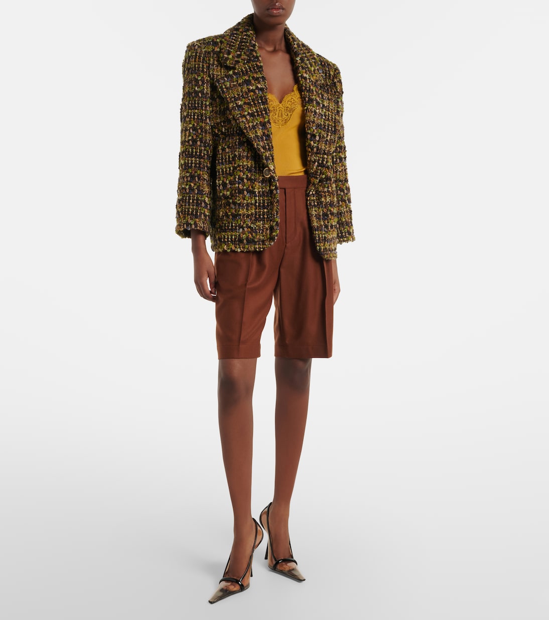 Tanktop aus Rippstrick aus Seide mit Spitze | Saint Laurent