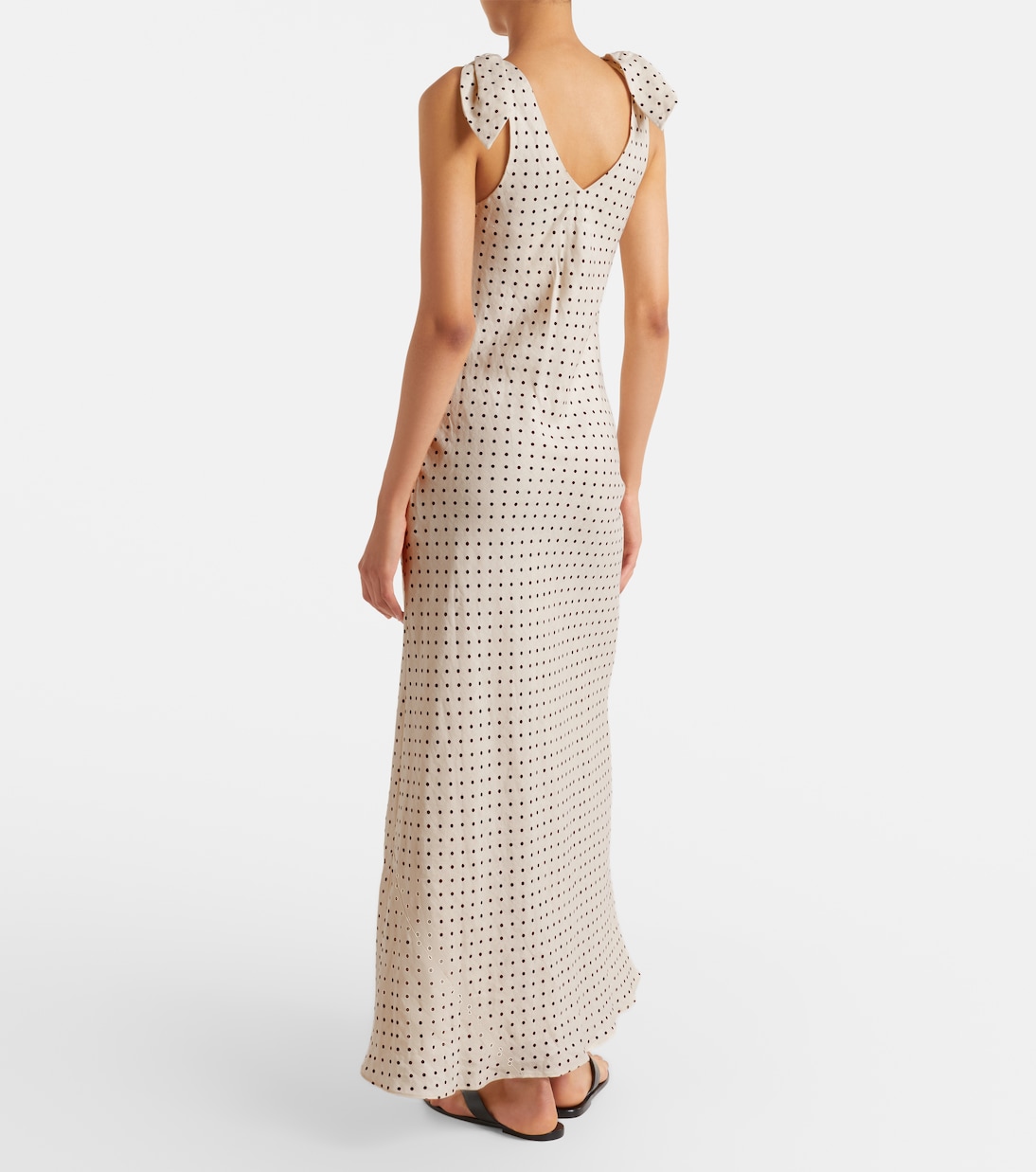 Robe Solana en lin à pois | Faithfull