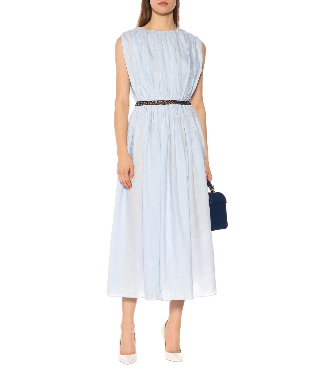 Robe midi Cristina en lin | Gabriela Hearst