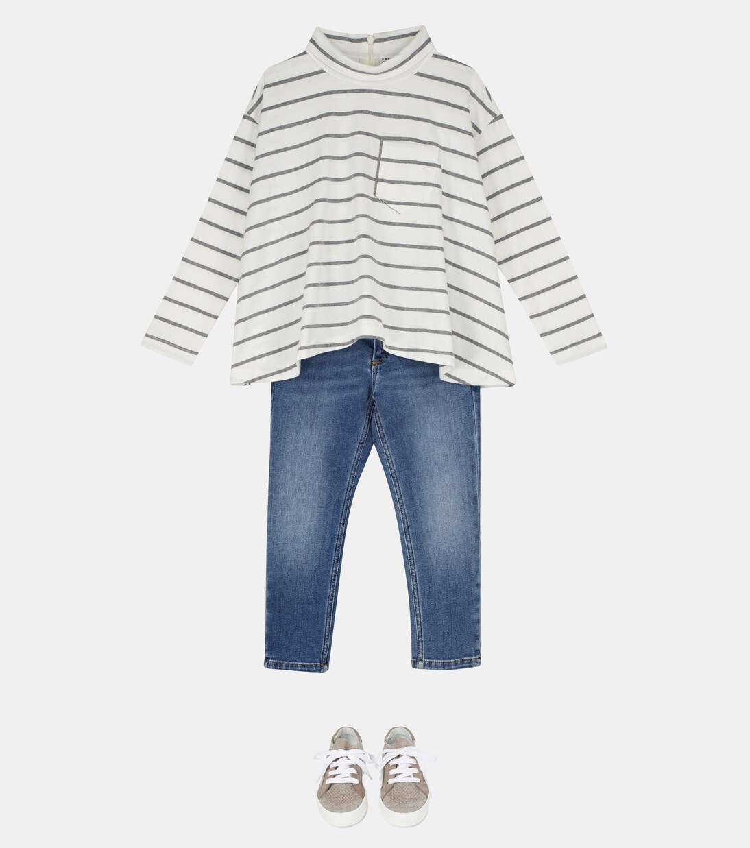 Striped cotton top | Brunello Cucinelli Kids