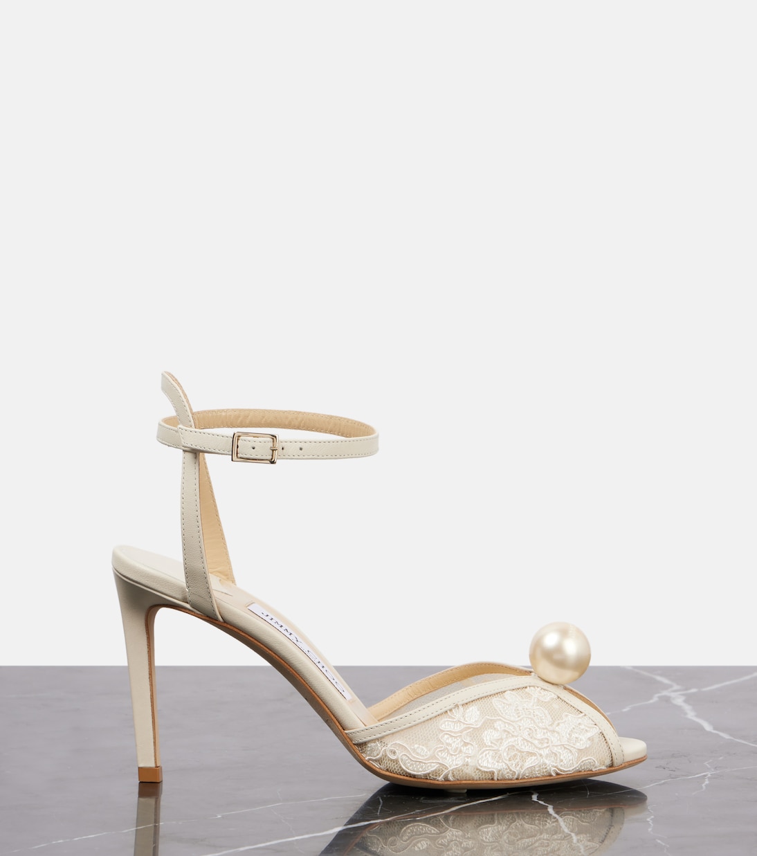 Sandalias Sacora 85 de piel y encaje | Jimmy Choo