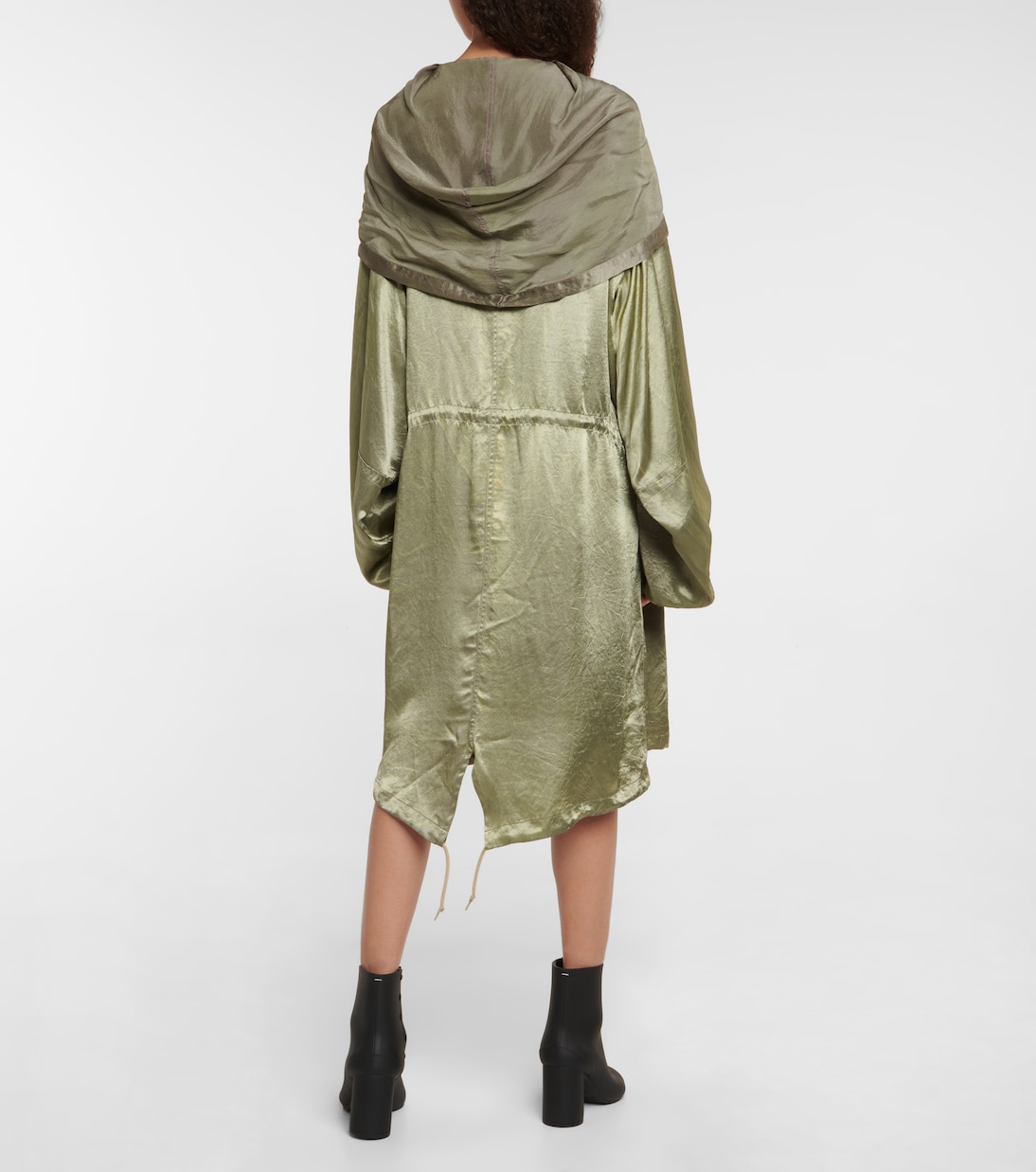 Midikleid aus Satin mit Kapuze | Maison Margiela