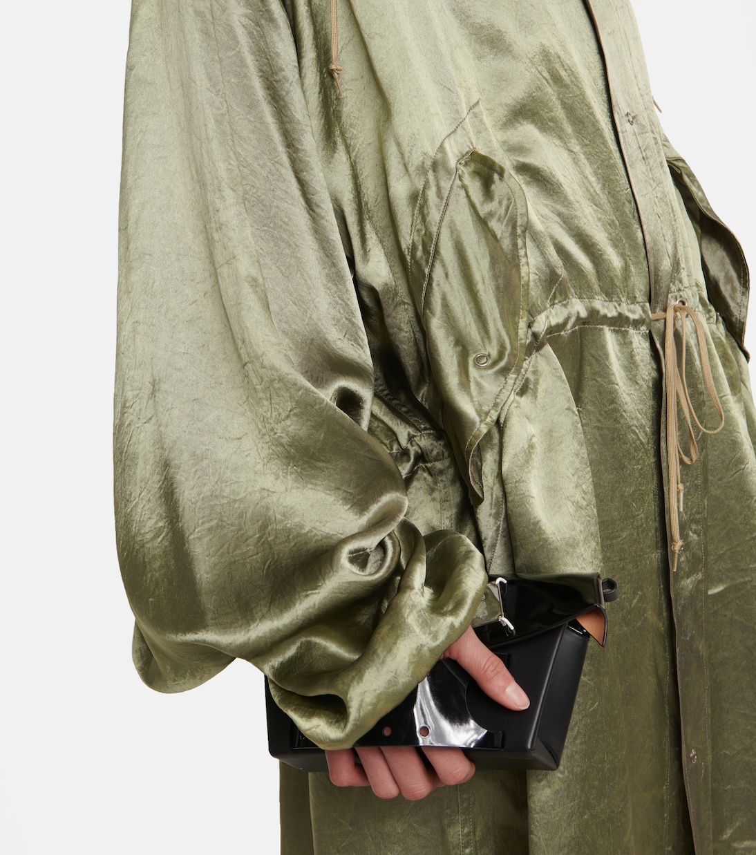 Midikleid aus Satin mit Kapuze | Maison Margiela