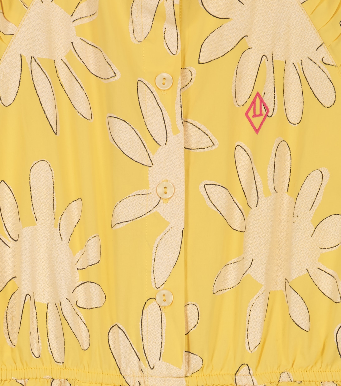 Grasshopper floral cotton jumpsuit | The Animals Observatory