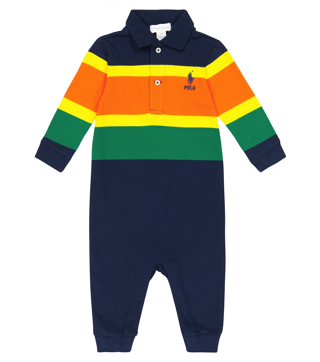 Baby striped cotton piqué onesie | Polo Ralph Lauren Kids