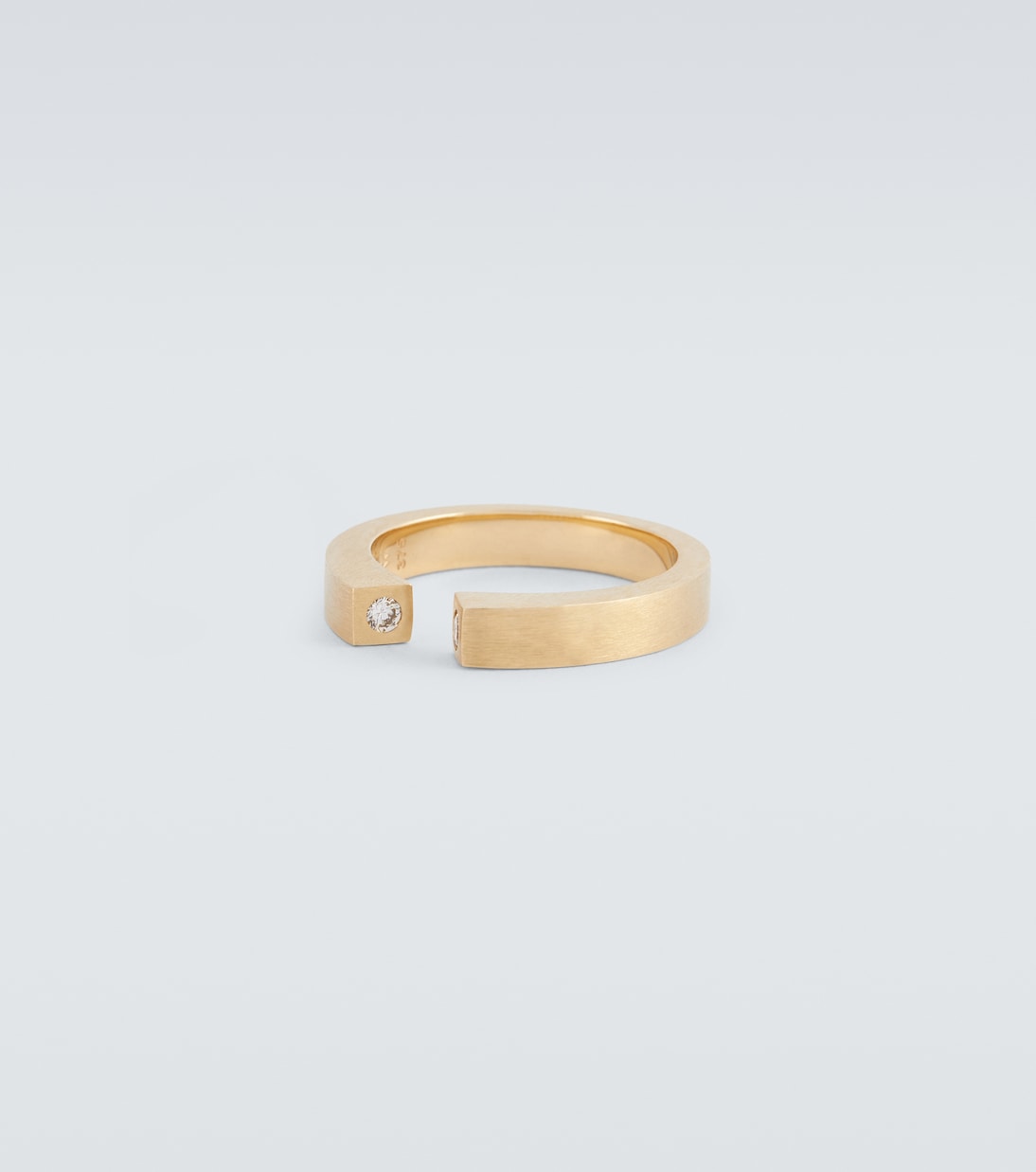 Split 9kt gold ring with diamonds | Tom Wood