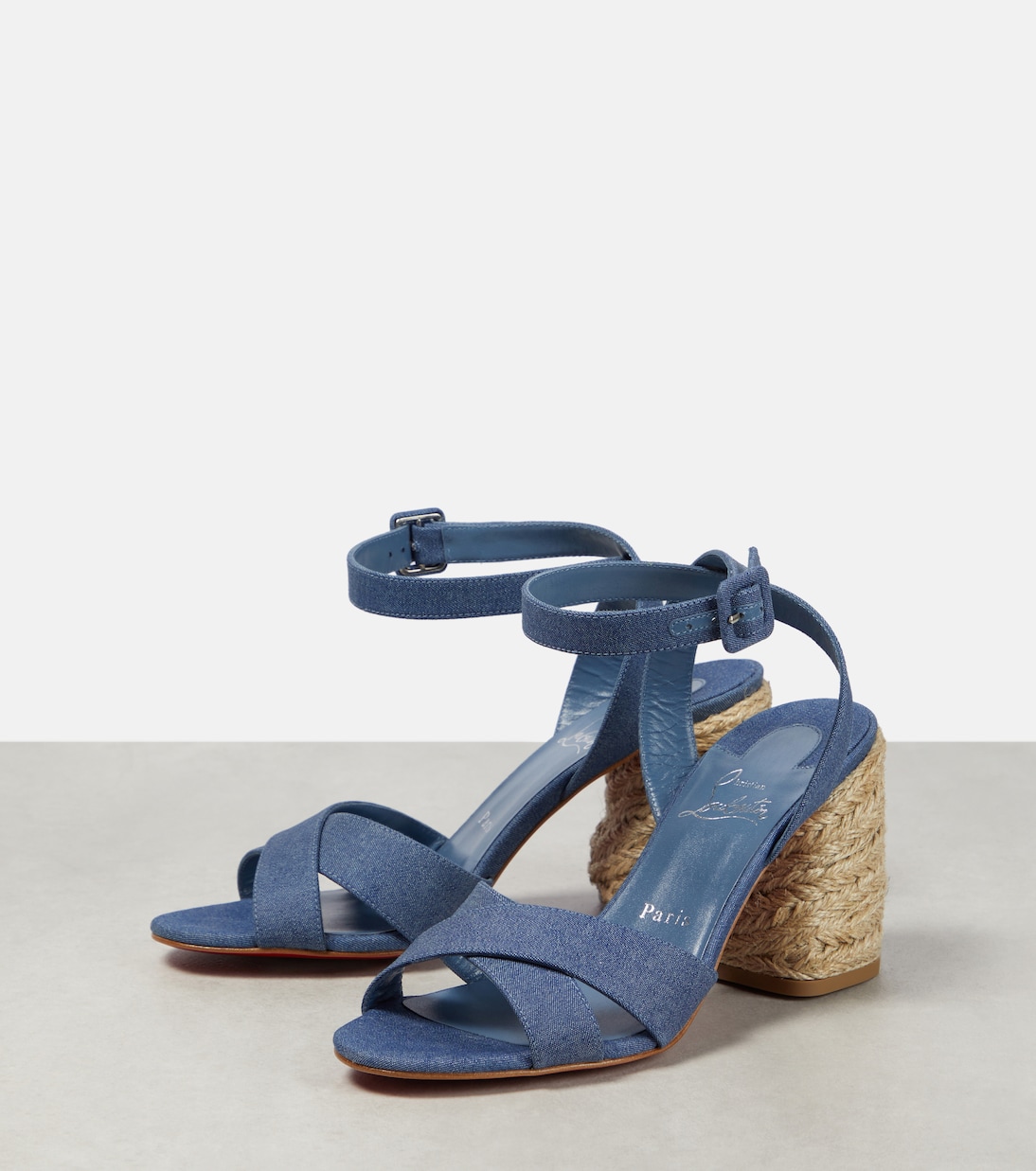 Summer Mariza denim espadrilles sandals | Christian Louboutin