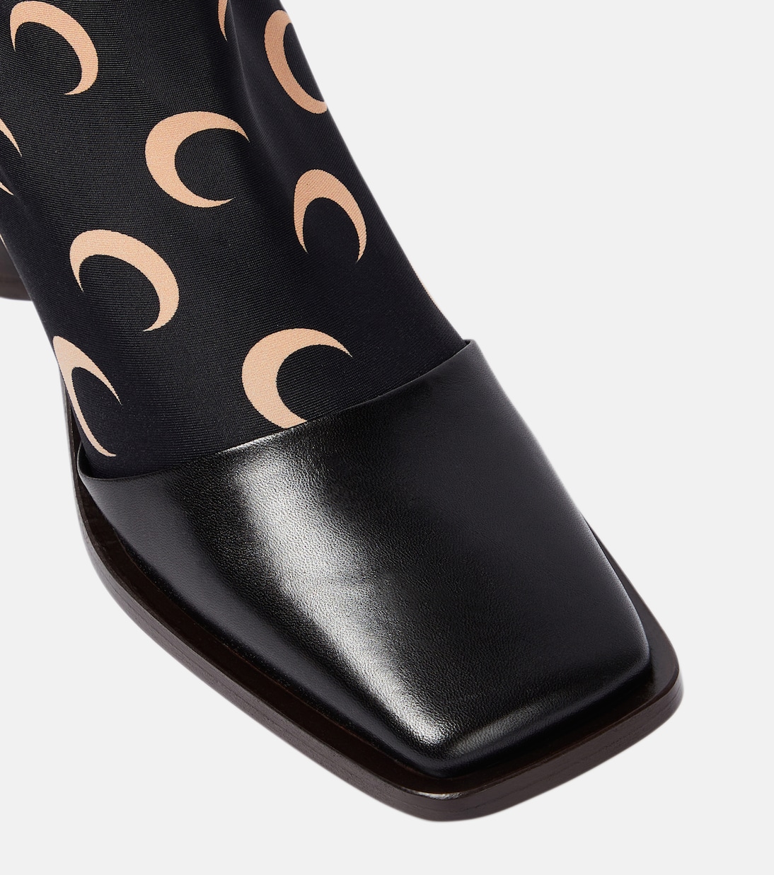 Bedruckte Stiefel mit Leder | Marine Serre