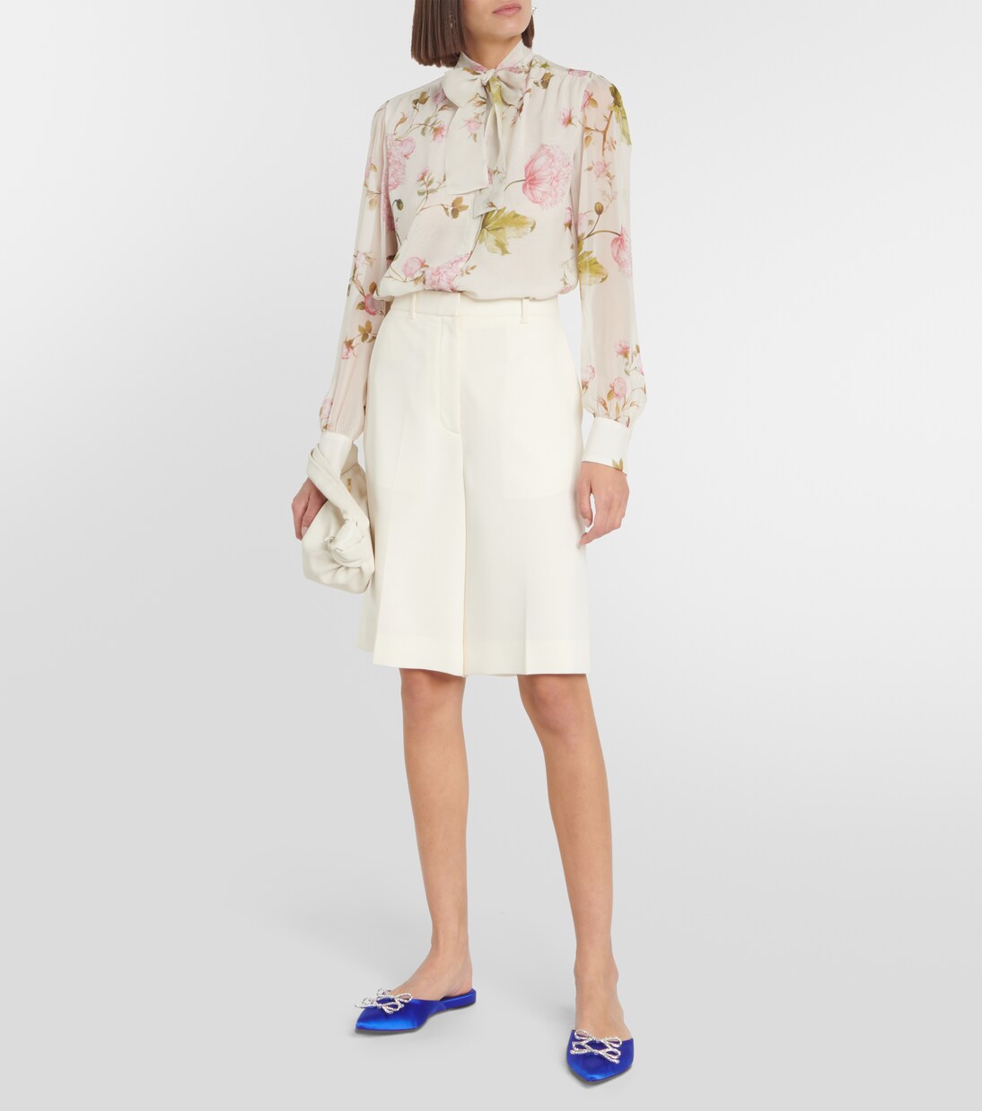 Slippers in raso con cristalli | Giambattista Valli