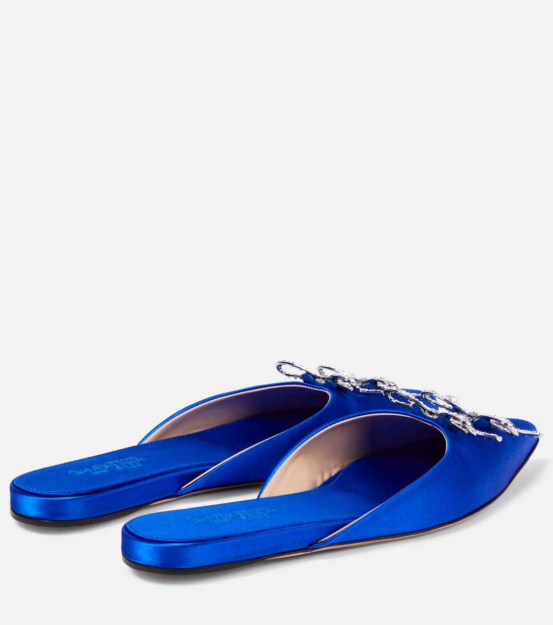 Slippers in raso con cristalli | Giambattista Valli
