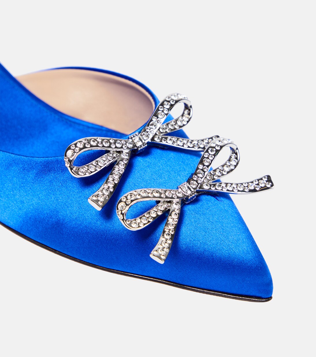 Slippers in raso con cristalli | Giambattista Valli