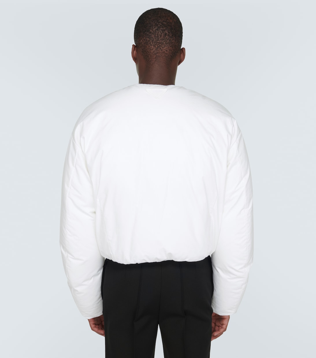 크롭 코튼 다운 재킷 | Prada