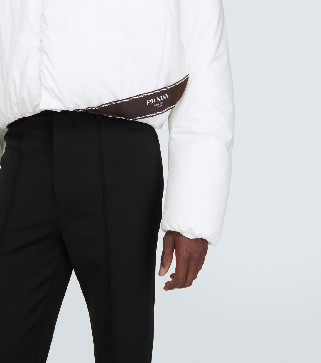 크롭 코튼 다운 재킷 | Prada